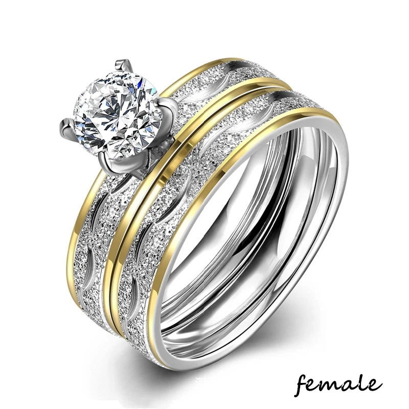 Charm Couple Rings pour homme et femme