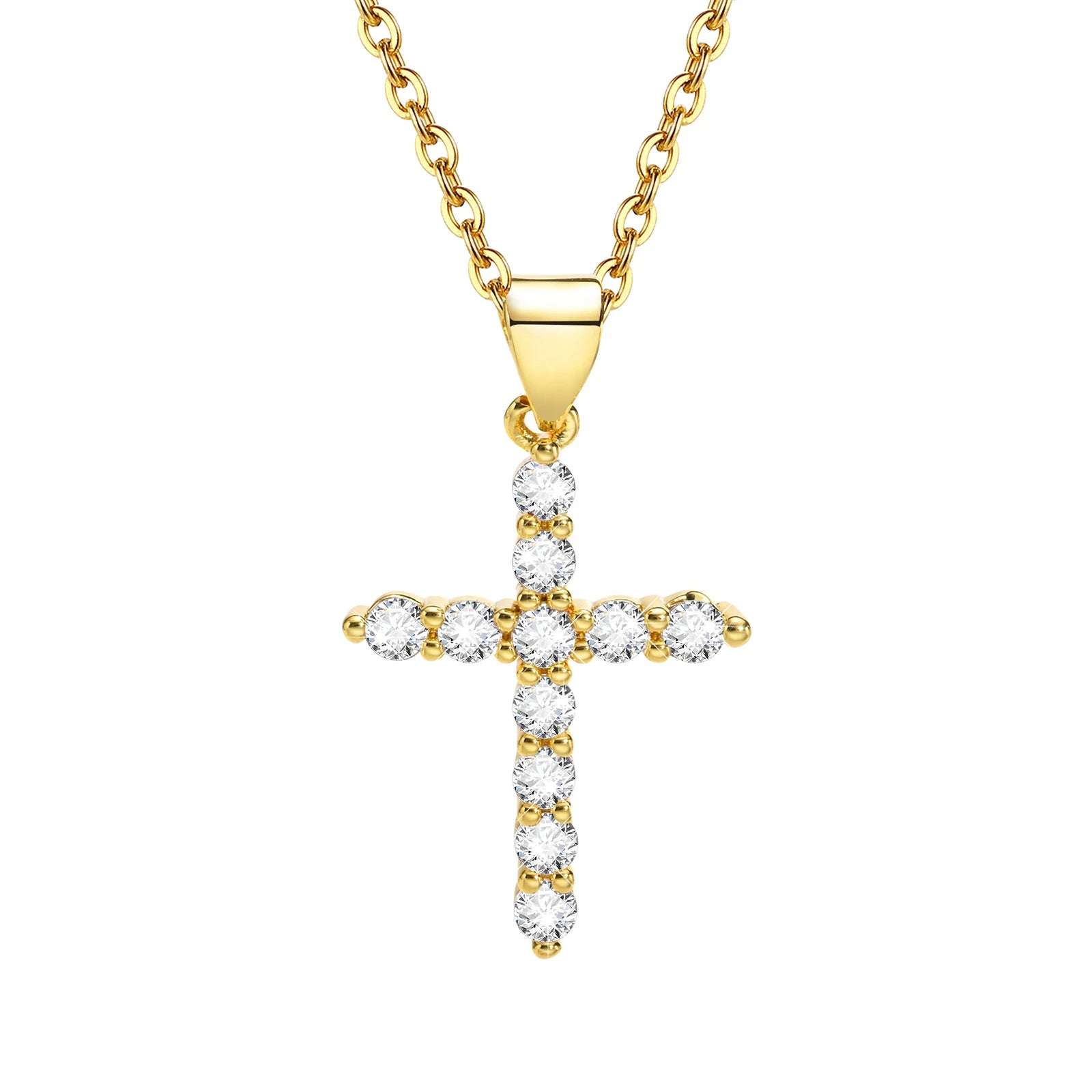 magnifique chaîne pour femme avec pendentif discret en forme de croix.