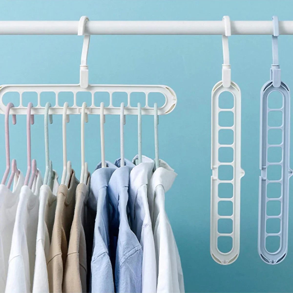 support à linge polyvalent à 9 trous rotatifs parfait pour prendre moins d'espace