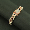 Bracelet Cuban Link iced-out – Style luxe avec fermoir serti