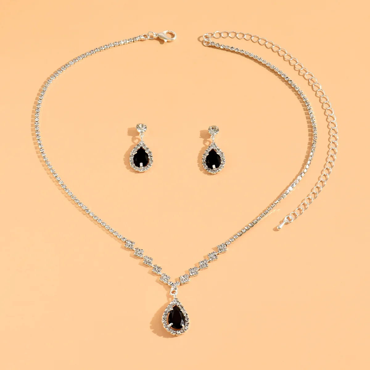 collier pour femme avec pendentif et boucle d'oreille