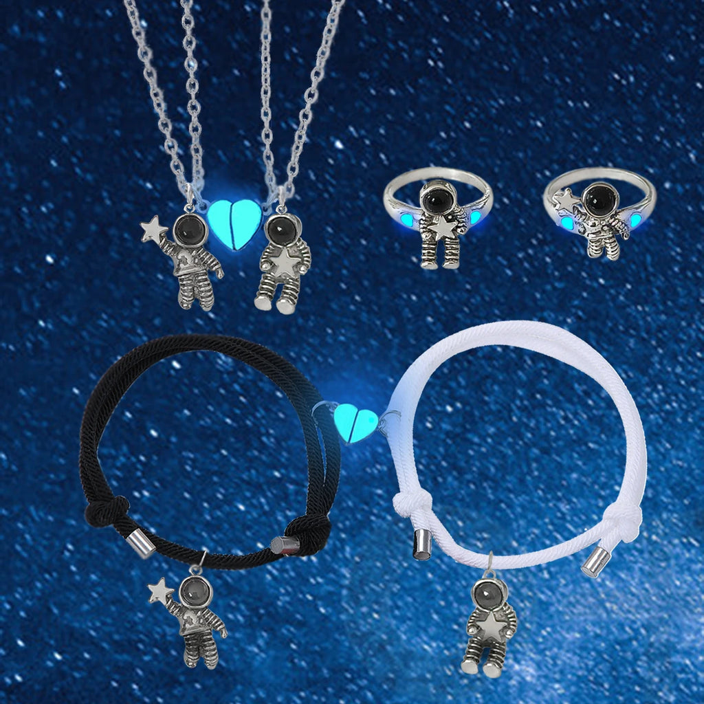 Coffret Couple Astronaute – Bracelets, Colliers & Bagues lumineux