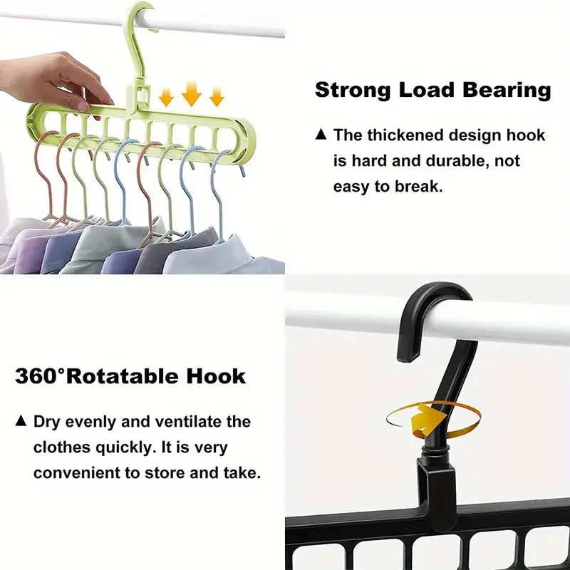 support à linge polyvalent à 9 trous rotatifs parfait pour prendre moins d'espace