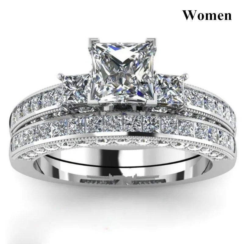 Charm Couple Rings pour homme et femme